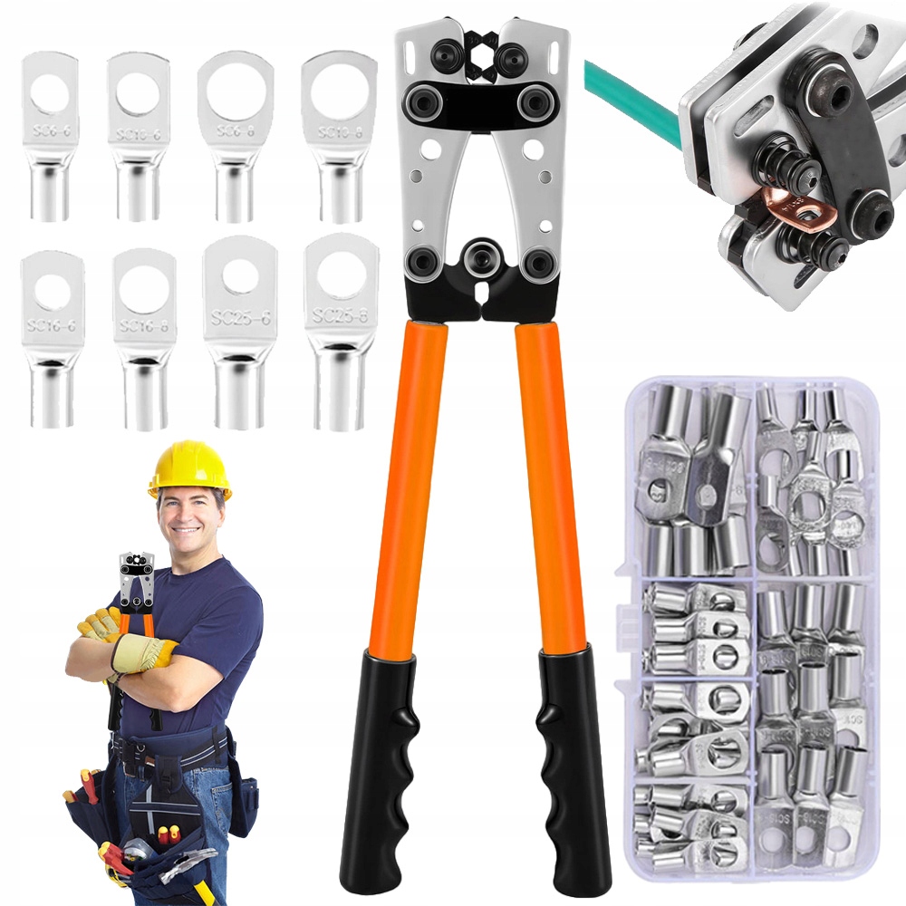 Svorka Na Kabely 60 Měděných Očkových Koncovek Pro Dílnu 39*8 CM