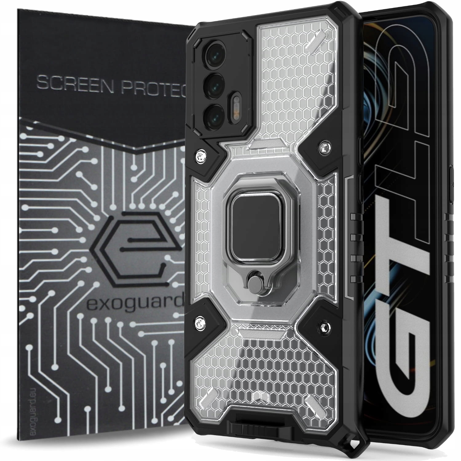 

Etui Pancerne Obudowa Case+szkło do Realme Gt
