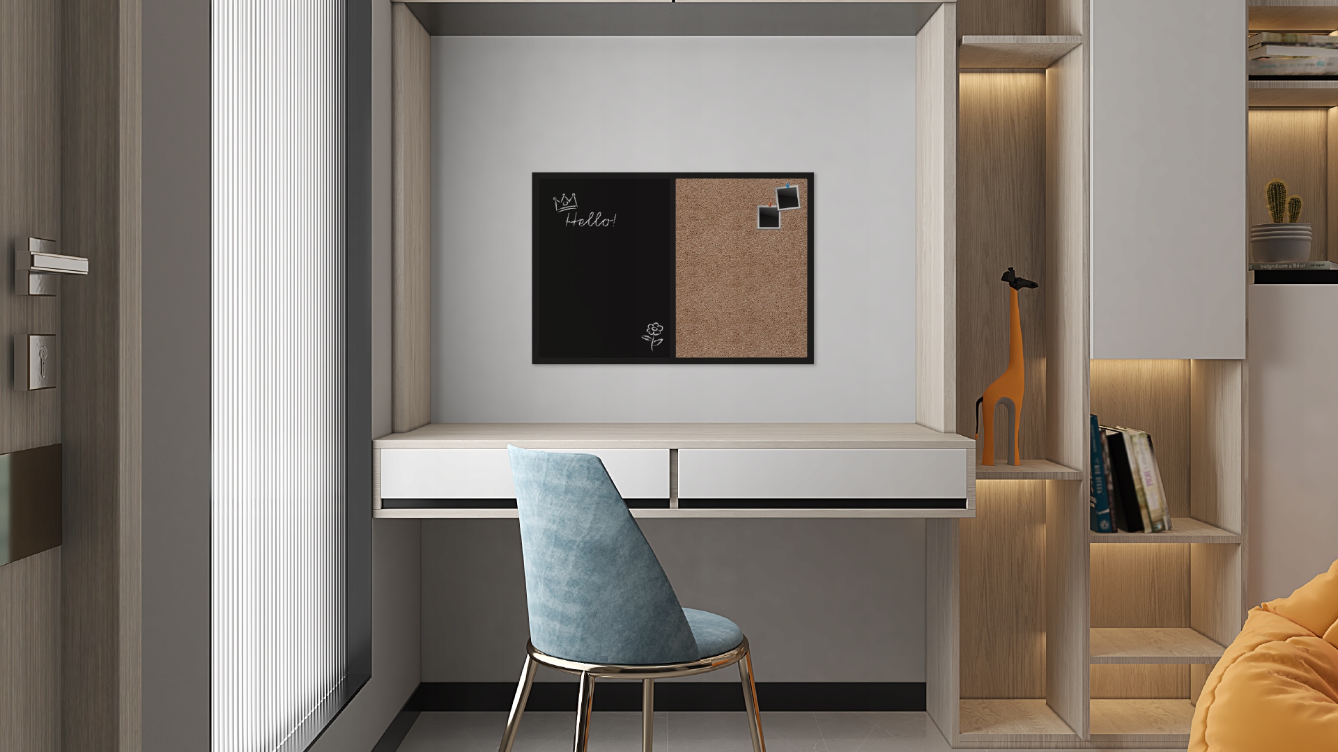 Tablica COMBI korkowa czarna magnetyczna 60x40 cm Marka AllBoards