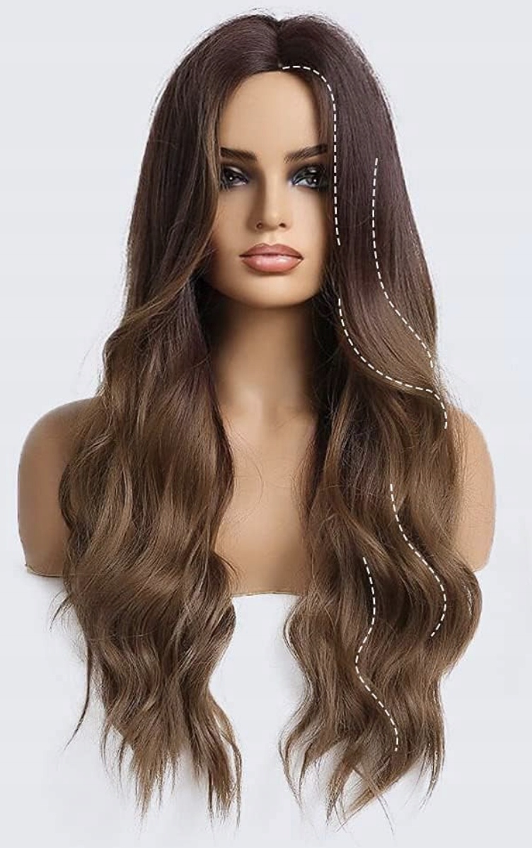 Vlnitá paruka ombre blond pro ženy