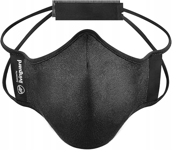 Maska sportowa Livinguard FITNESS M CZARNA + Torba