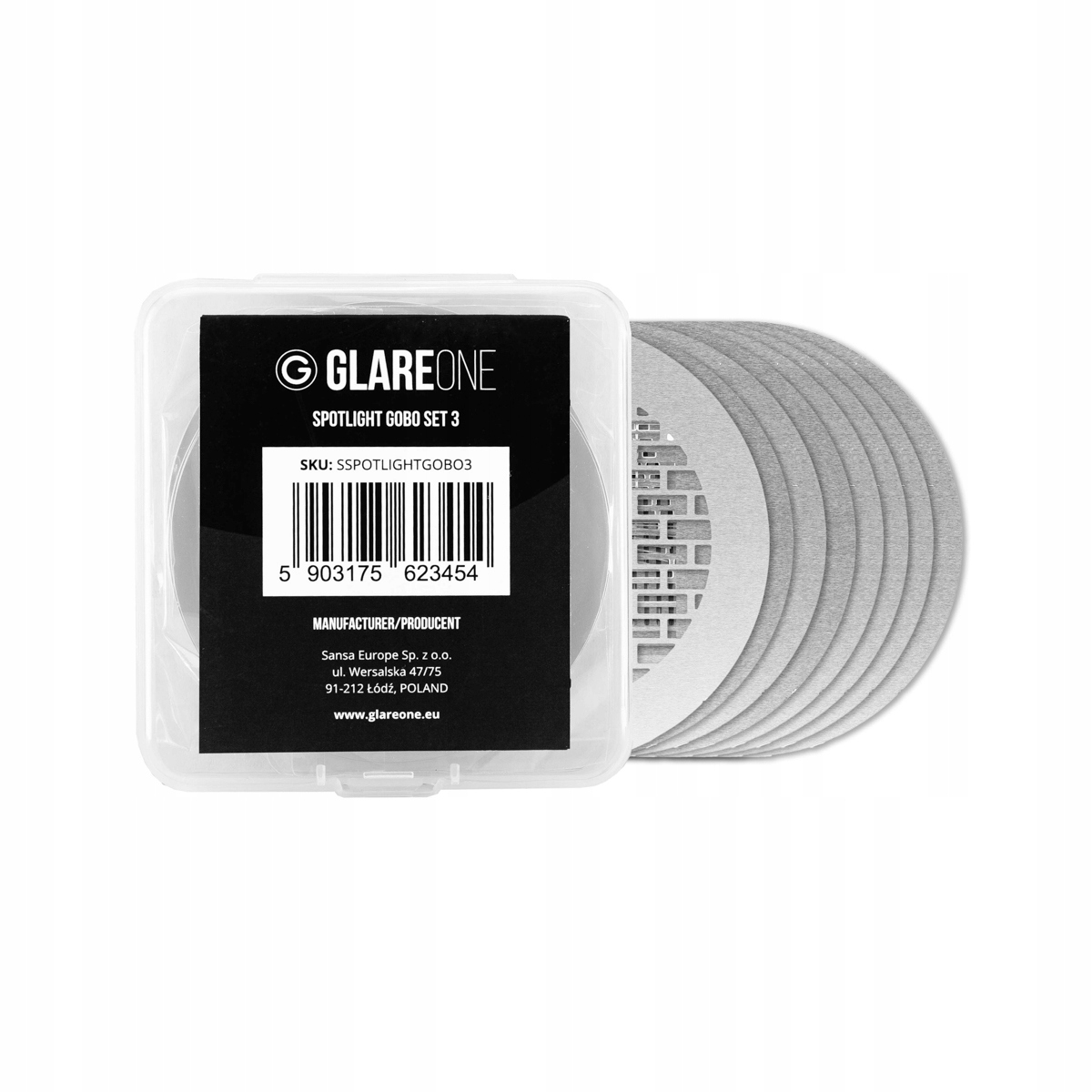 GlareOne Spotlight Gobo Set 3 – sada masek