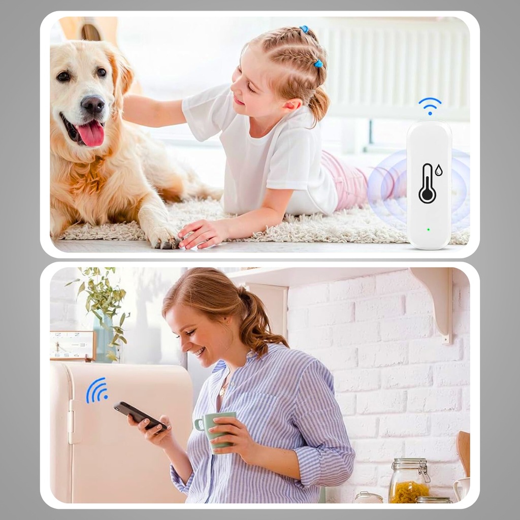 CZUJNIK TEMPERATURY I WILGOCI TERMOMETR SMART DOM APLIKACJA COZY LIFE WIFI Waga produktu z opakowaniem jednostkowym 0.1 kg