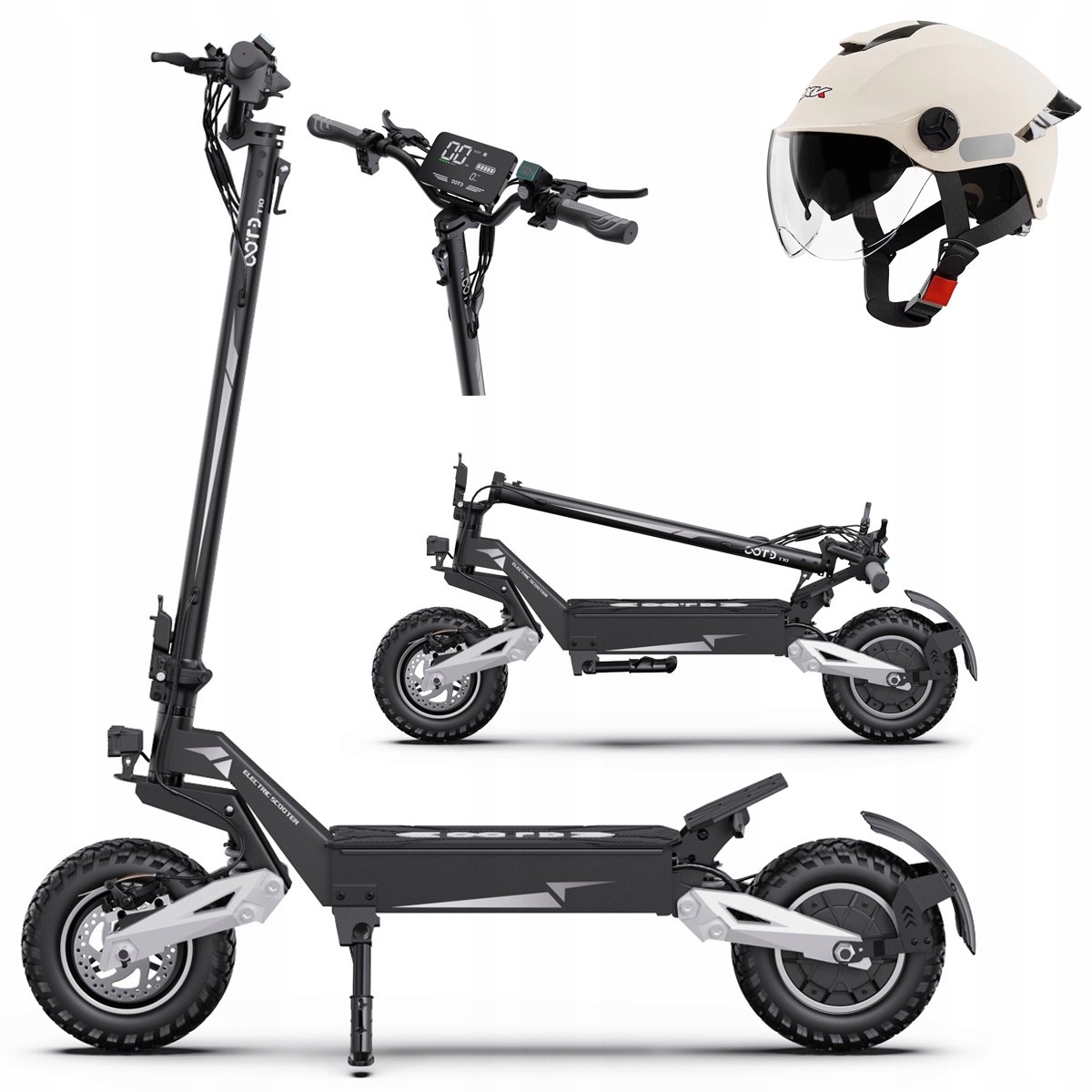 Ootd T10 skládací elektrická vozidla 900W 50KM/H 48V 13.5AH 45KM 11" Pl