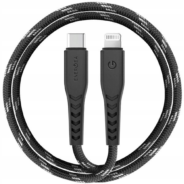 Energea kabel Nyloflex Usb-c Lightning C94 Mfi 1.5 m černý/černý