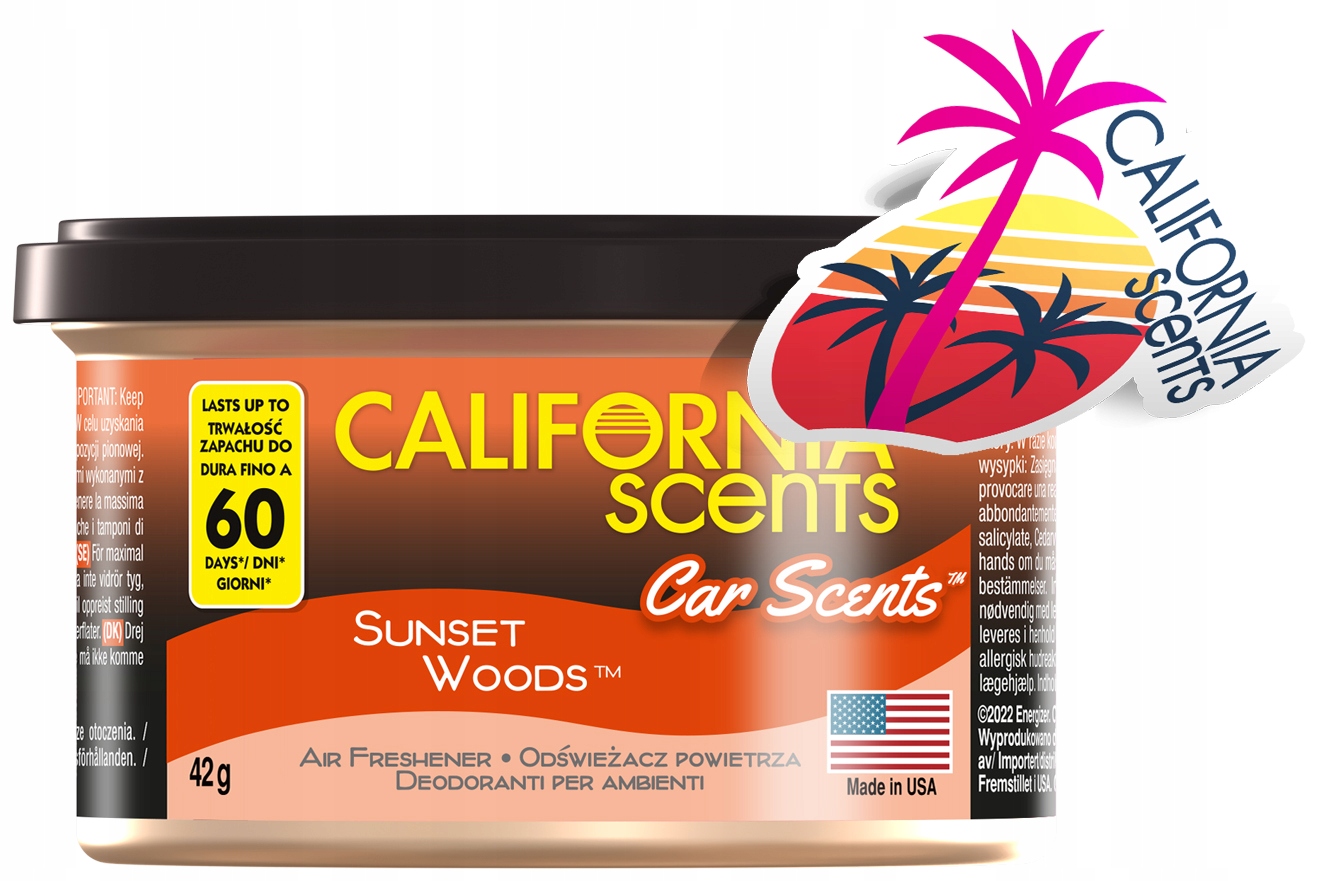 

California Car Scents zapach Sunset Woods Gratis!