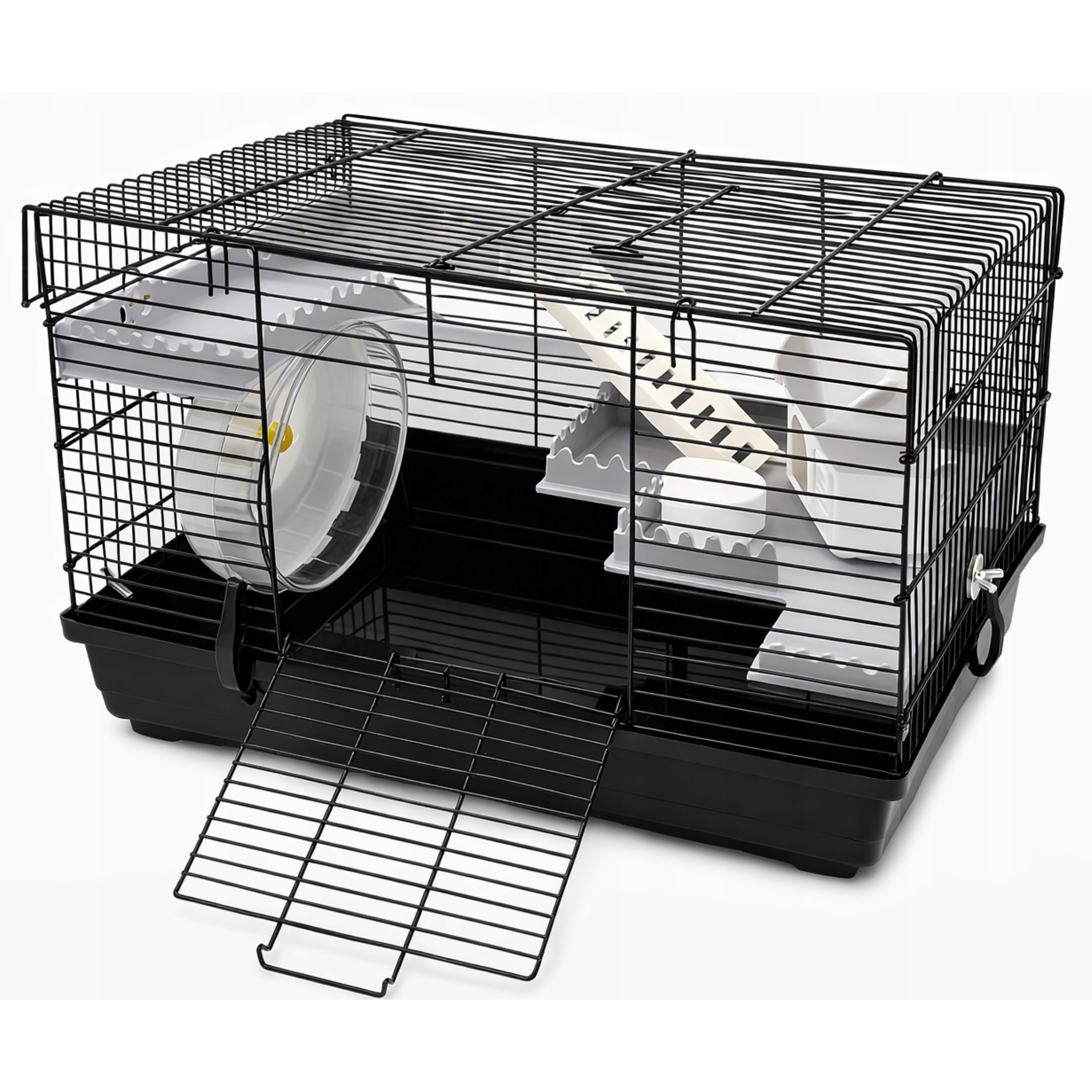 Klatka dla Małych Gryzoni Chomika Myszy Kołowrotek Domek Kojec Zabawka Q34