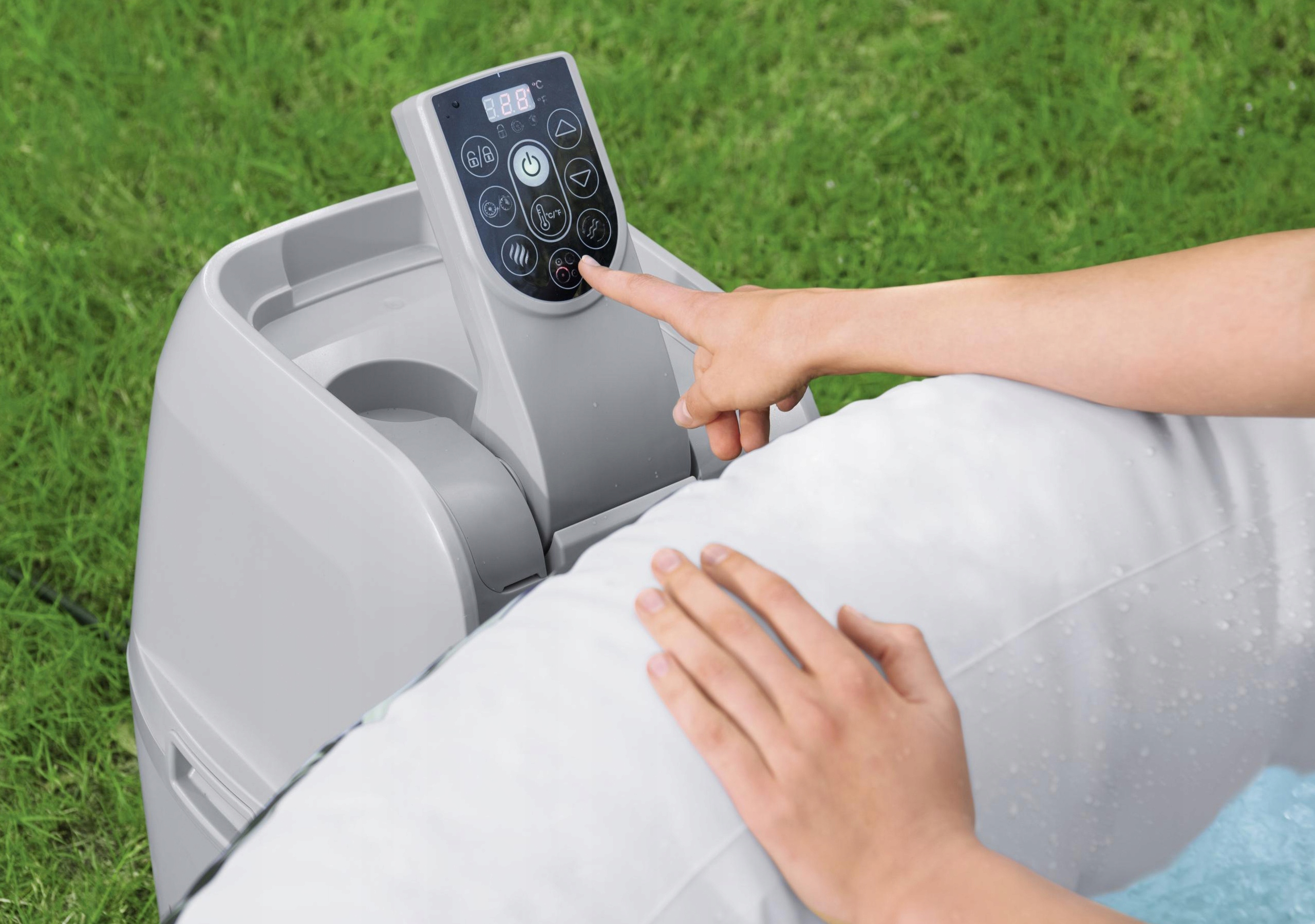 ARUBA jacuzzi + hydro-masaż bąbelkowy Bestway 170/66 cm ROŚLINNY PRINT Typ konstrukcji nadmuchiwany