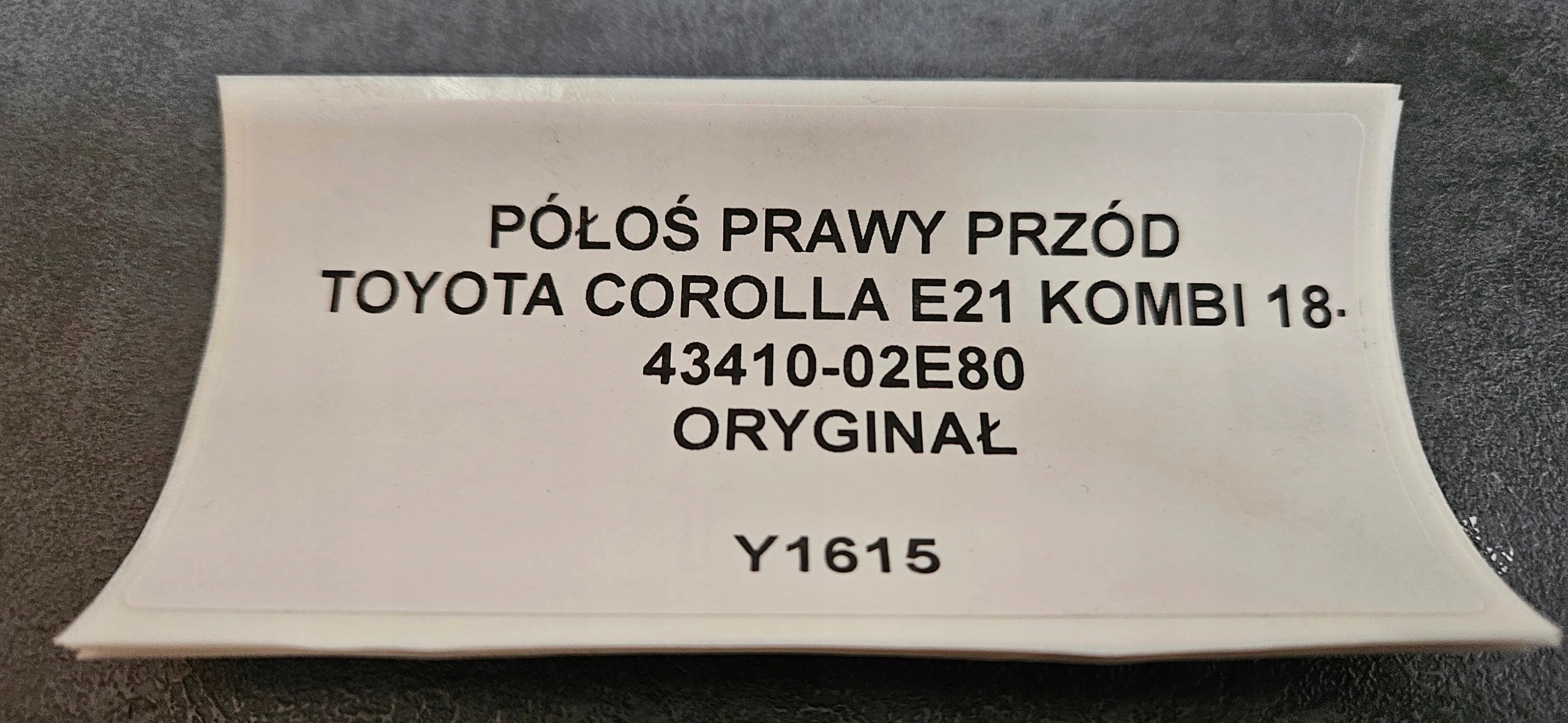 semi-axis right front TOTOTA COROLLA E21 KOMBI 18- original 43410-02E80