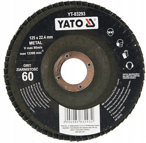 

Yato Tarcza ściernica listkowa 125mm gr.60 YT83293