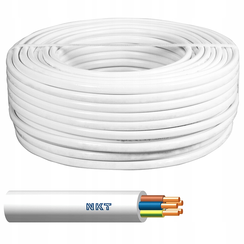 

Przewód okrągły kabel Ydy 5x4 żo 450/750 za metr