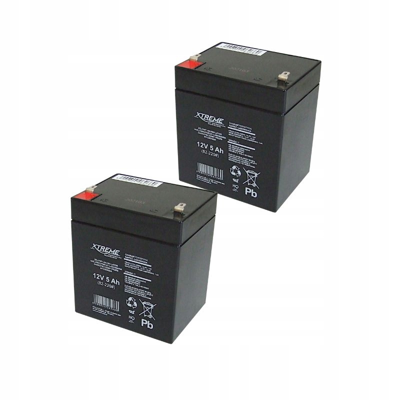 2x Akumulátor Agm 12V 5Ah Xtreme (rozměr 4Ah 4,5Ah) pro autíčko, solární kolo