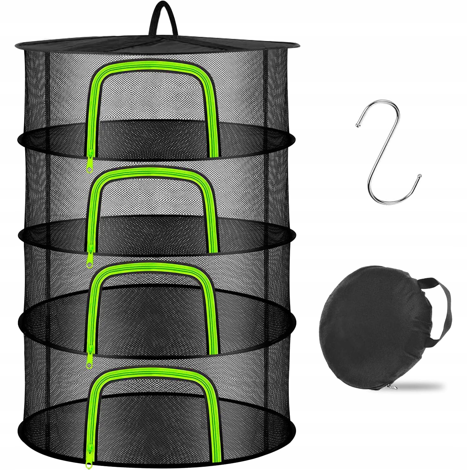 4 WARSTWY SKŁADANY WIESZAK DO SUSZENIA ZIÓŁ ROŚLINNA MIĘSA KWIATÓW 60X80CM Rodzaj inny