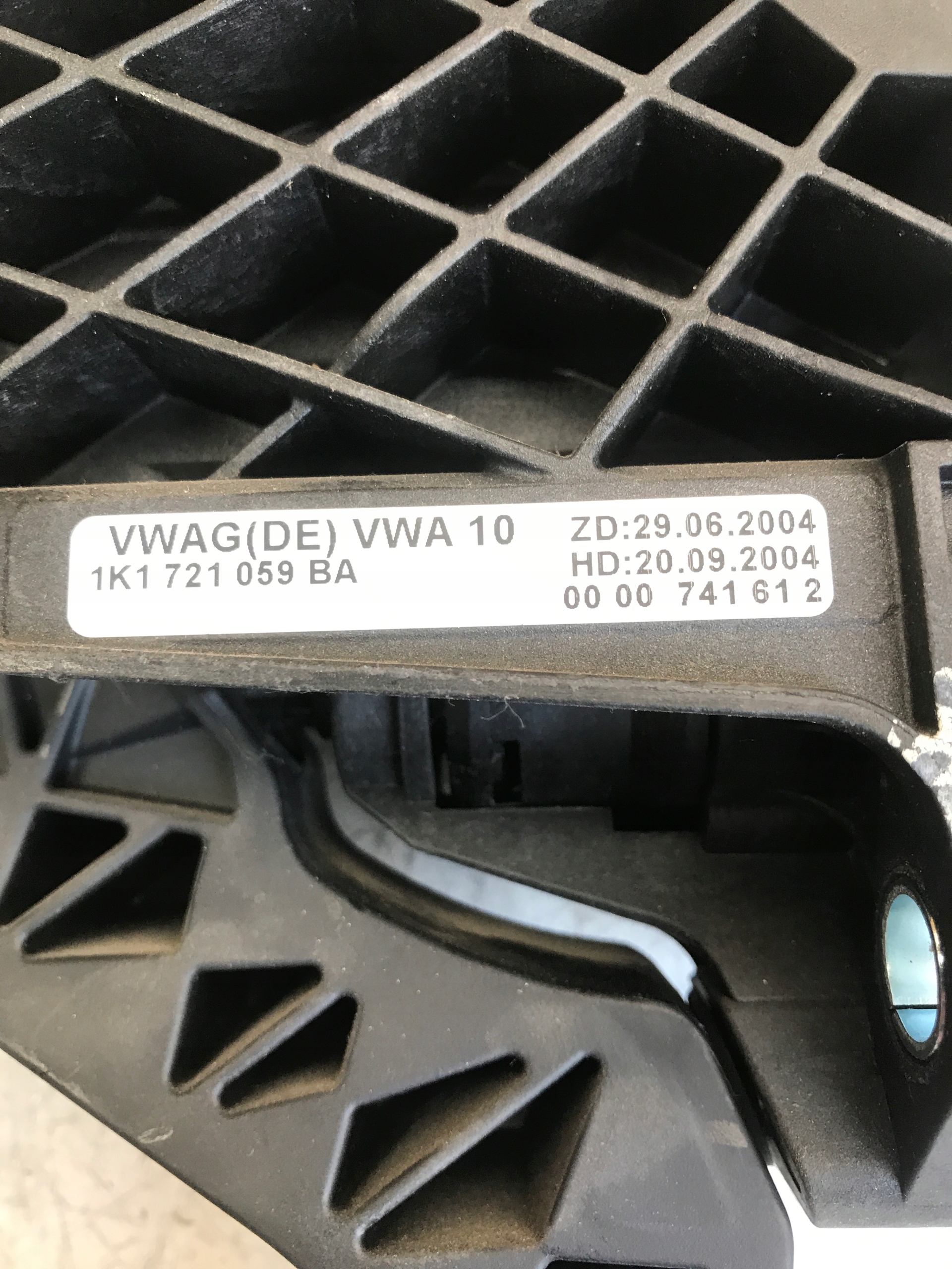 Kupplungspedal VW SKODA AUDI 1K1721059BA