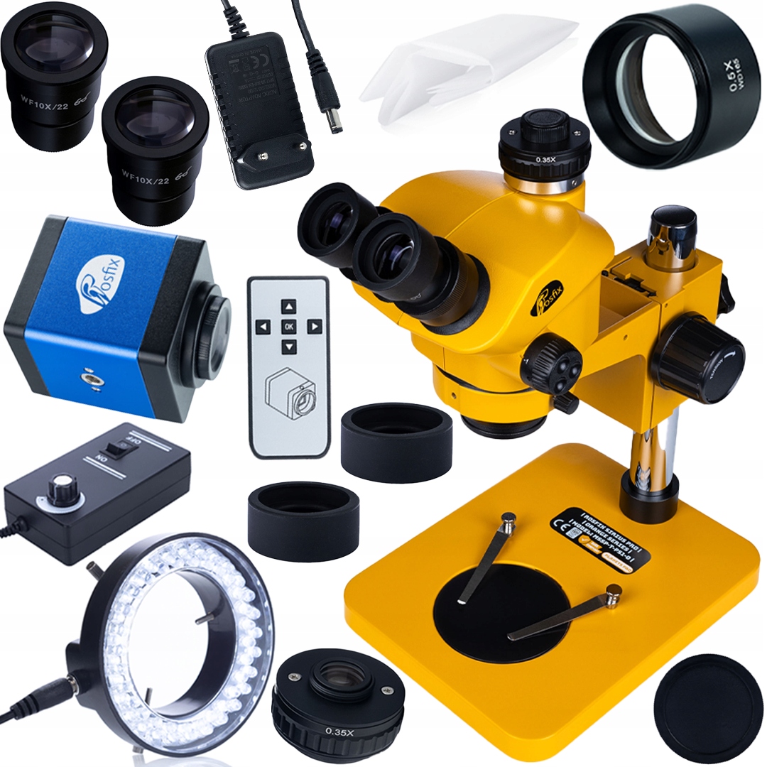 Mikroskop Sirius Trinokularový 7-50x Fullhd Hdmi Čočka Led 56x Kamera