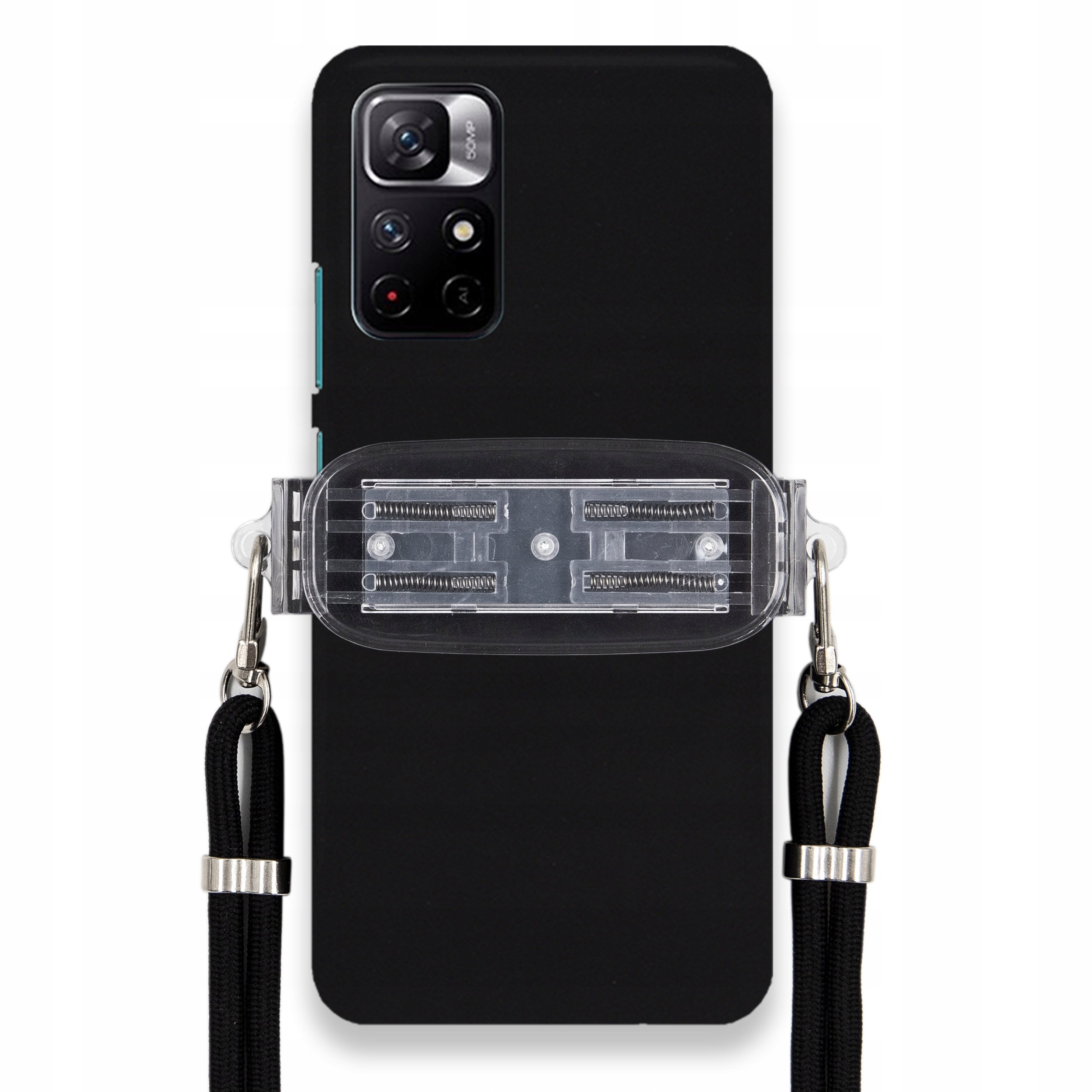 Puzdro Na Xiaomi Redmi Note 11 5 G Mat Case Univerzálny Držiak Čierna Šnúrka