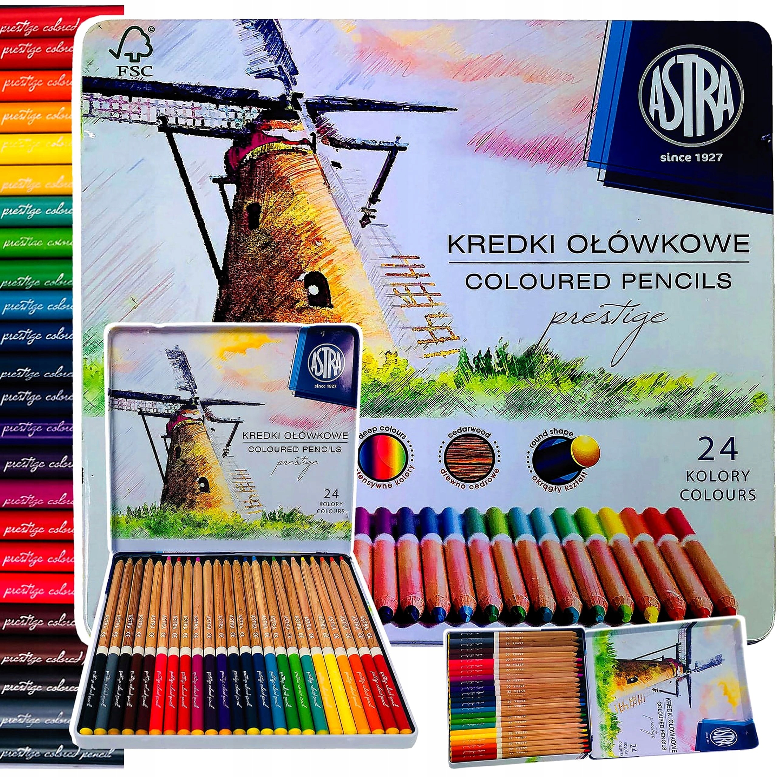 

Kredki Ołówkowe Artystyczne 24 kol. Astra Prestige