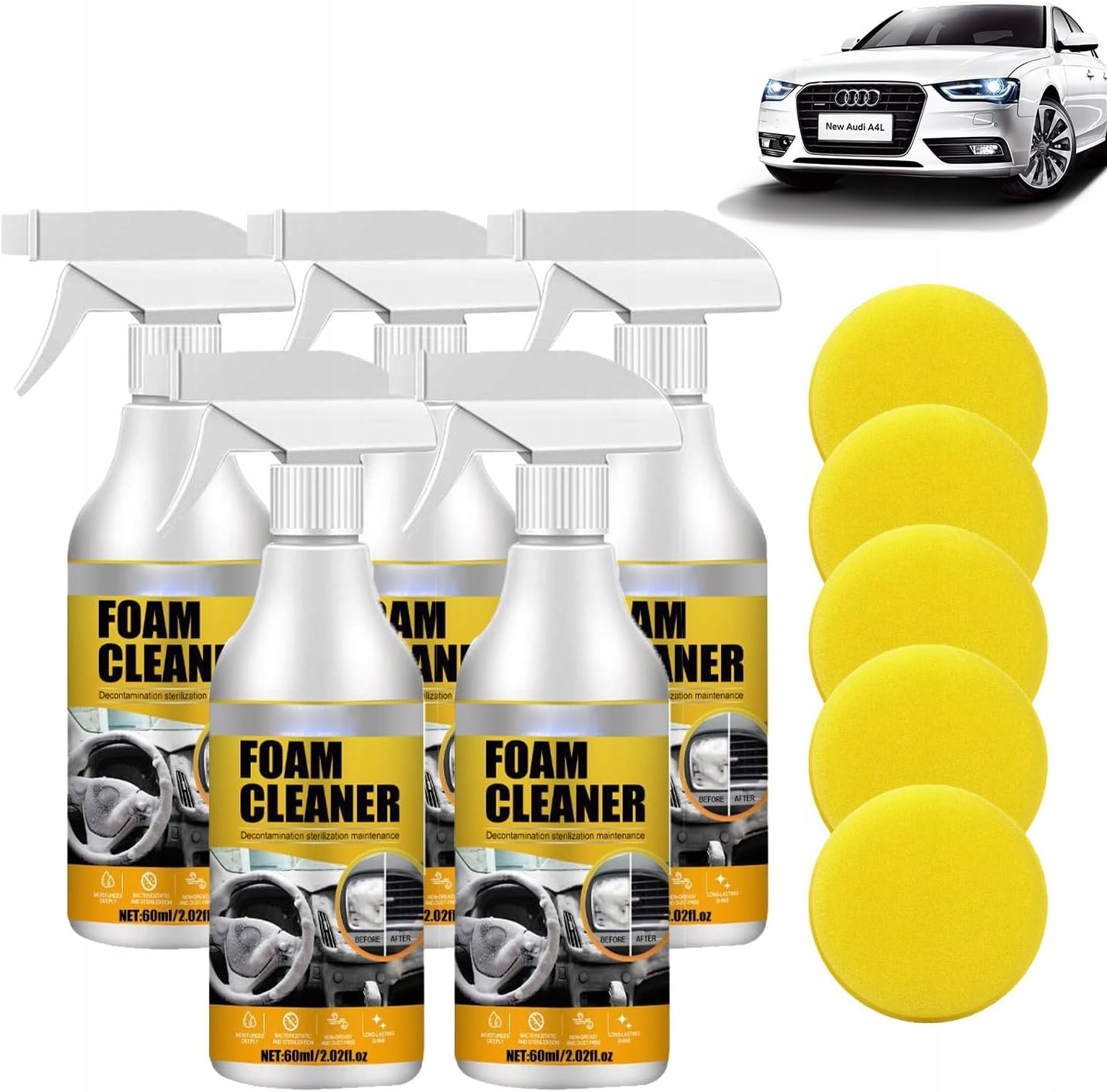 MultiFunction Foam Cleaner, 60ml MultiPurpose Foam Cleaner, Foaming