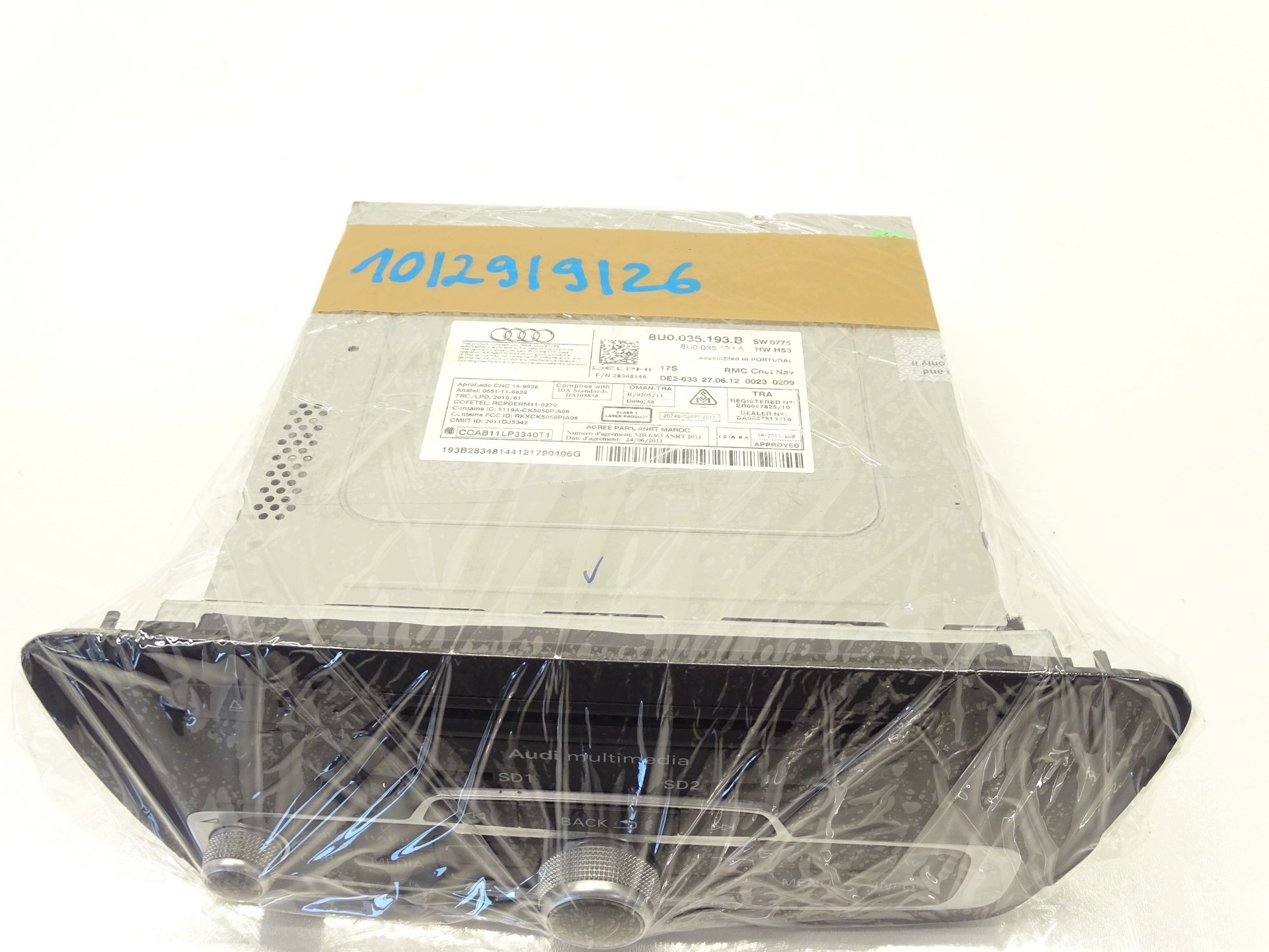 unit control unit MMI MULTIMEDIA navigation RADIO AUDI Q3 8U 8U0035193B