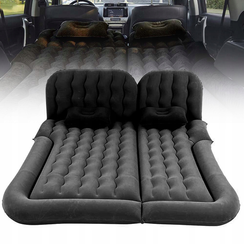 Materac samochodowy dmuchany 126 × 174 cm do SUV-a Czarny