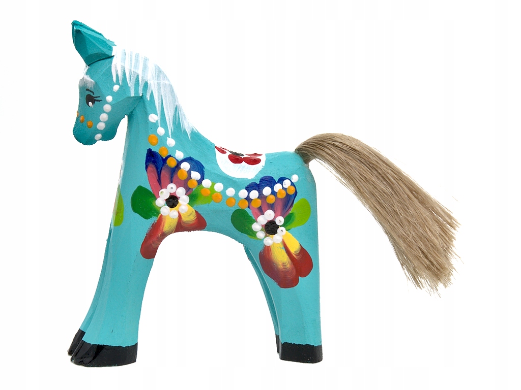 

Koń konik drewniany ręcznie malowany folk 25 cm