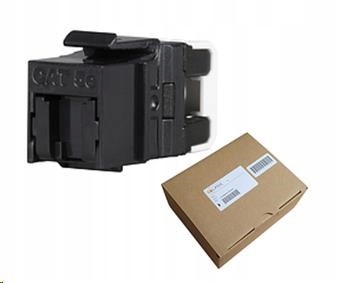 Solarix Multipack 24 ks rýchly rez keystone CAT5E Utp RJ45 čierny Sxkj…