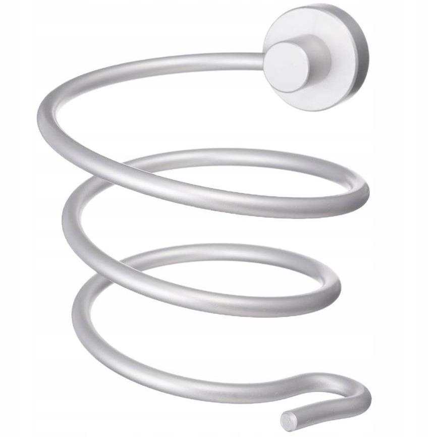 UCHWYT ŚCIENNY WIESZAK NA SUSZARKĘ DO WŁOSÓW SOLIDNY STABILNY DUŻY SREBRNY Stan opakowania oryginalne