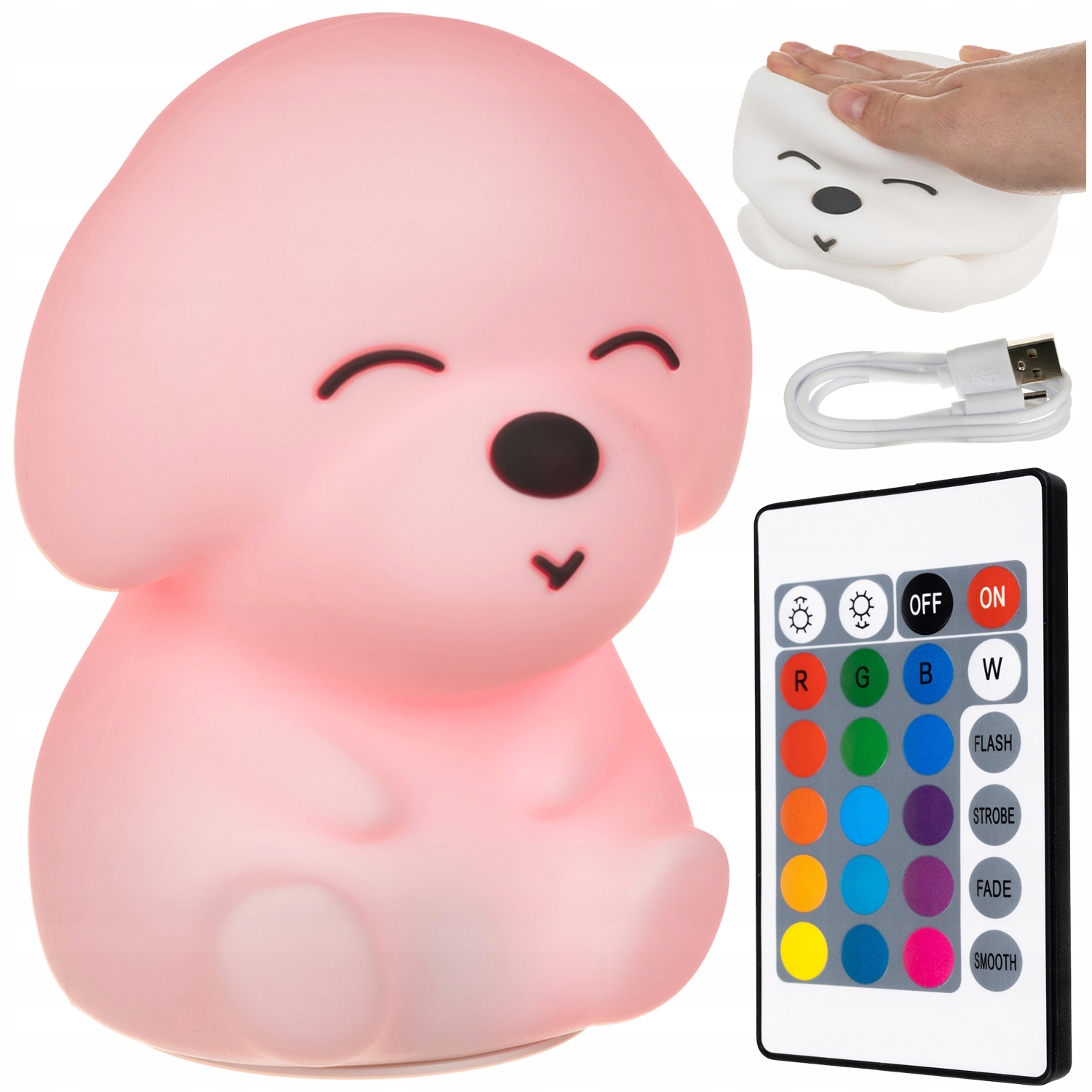 

Lampka Nocna Silikon Led Rgb Usb Pilot