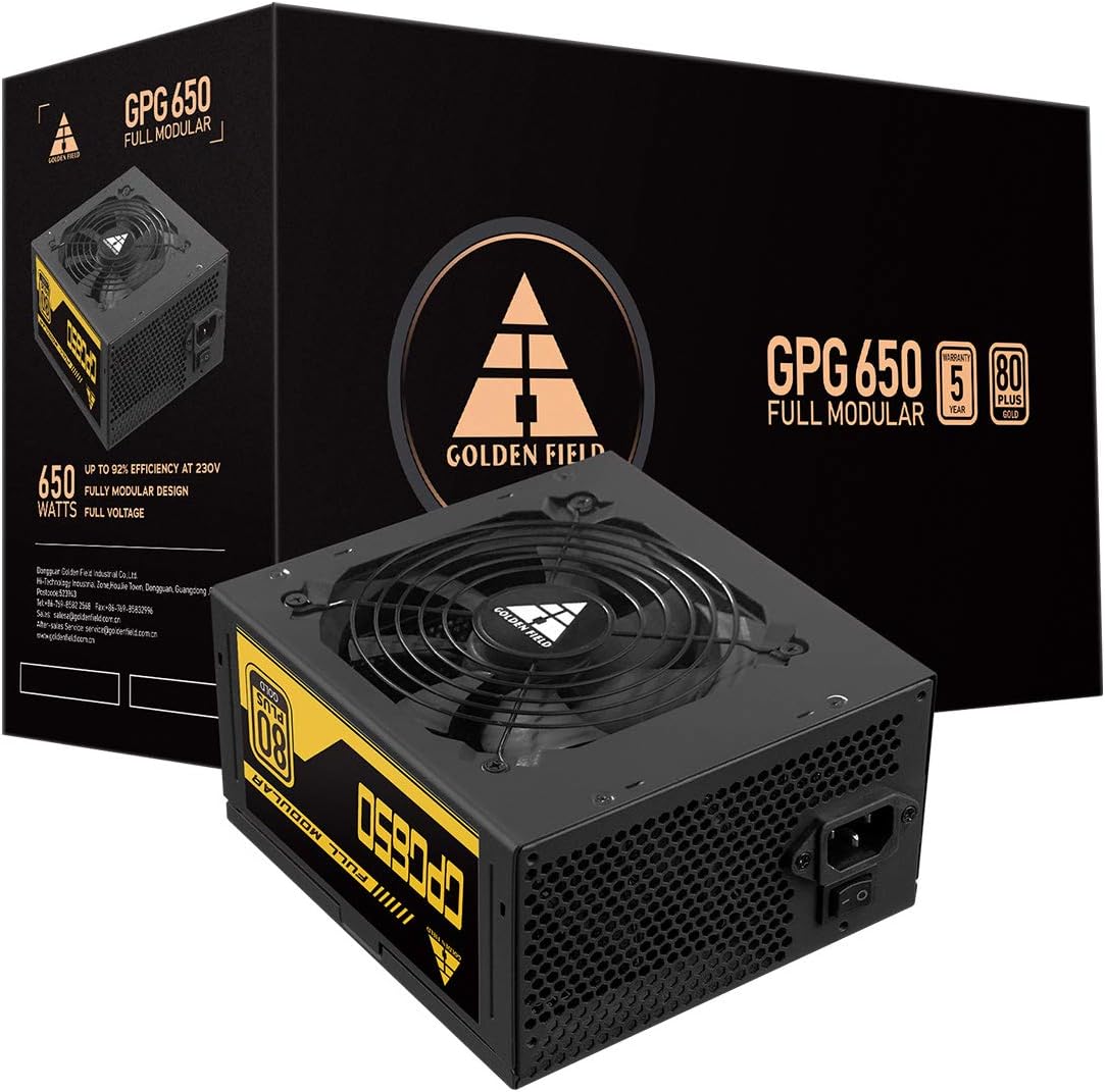 Napájecí zdroj Golden Field, 80+ Gold 650 W, napájecí zdroj Atx