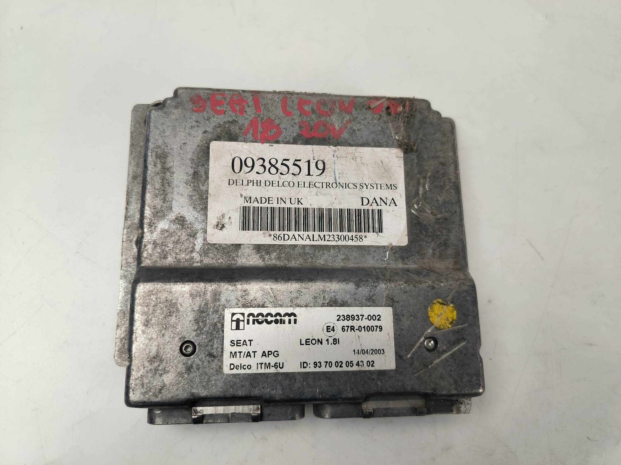 Computer 09385519 1.2 OPEL CORSA C