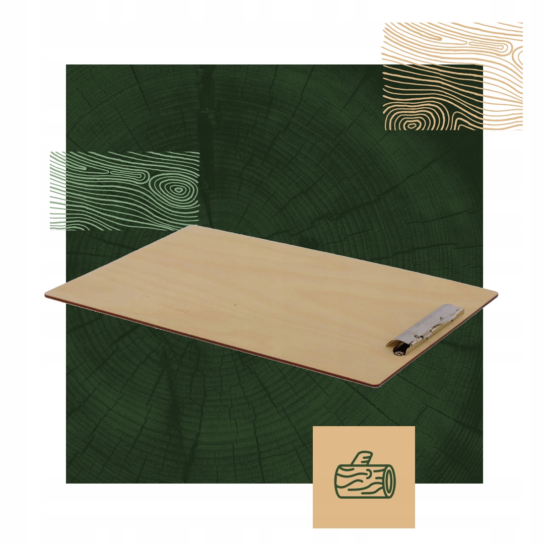 DREWNIANA CLIPBOARD DESKA Z KLIPSEM PODKŁADKA A4 Format A4