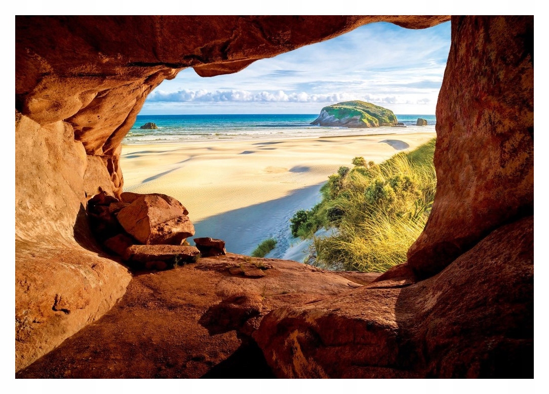 Vliesová fototapeta Pláž Moře Písek Skály Krajina 250x175 lepidlo