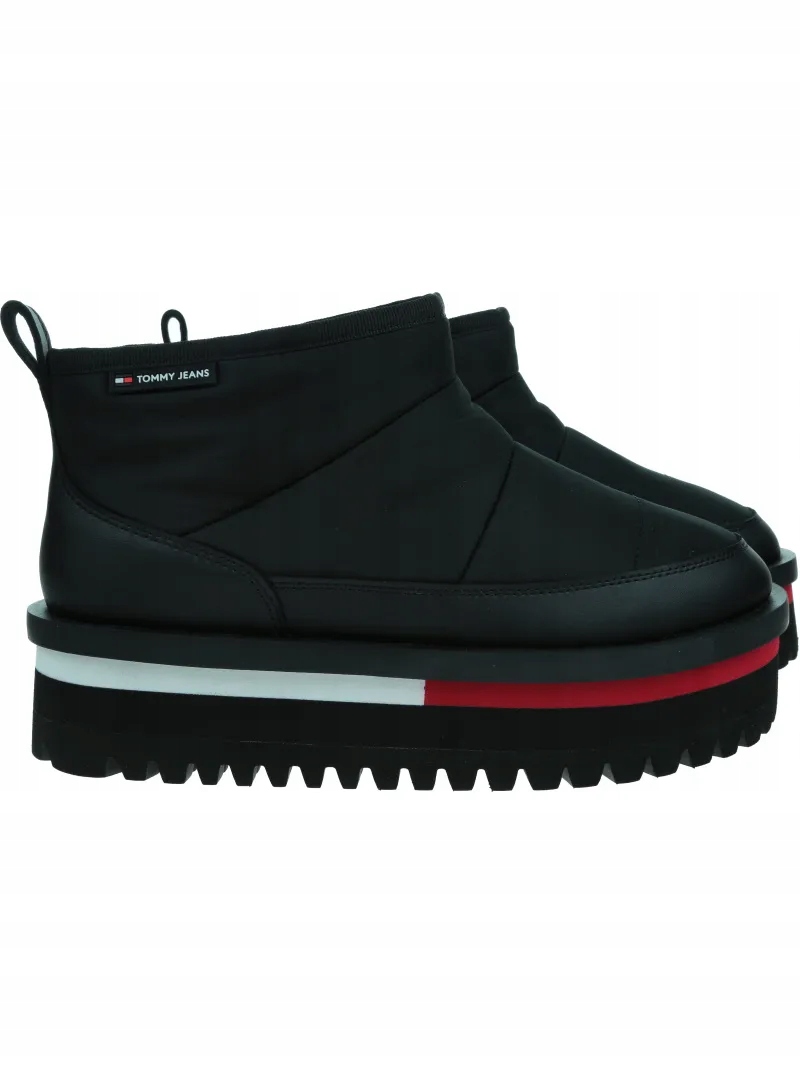 Kotníkové Boty Tommy Jeans Tjw Nylon Flatform Boot EN0EN02689 Bds 40