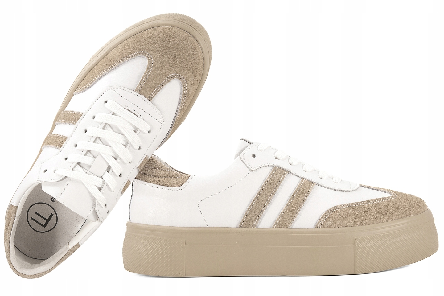 Filippo DP6841 Dámské Polobotky Tenisky Na Platformě Kožené bílé 37 B