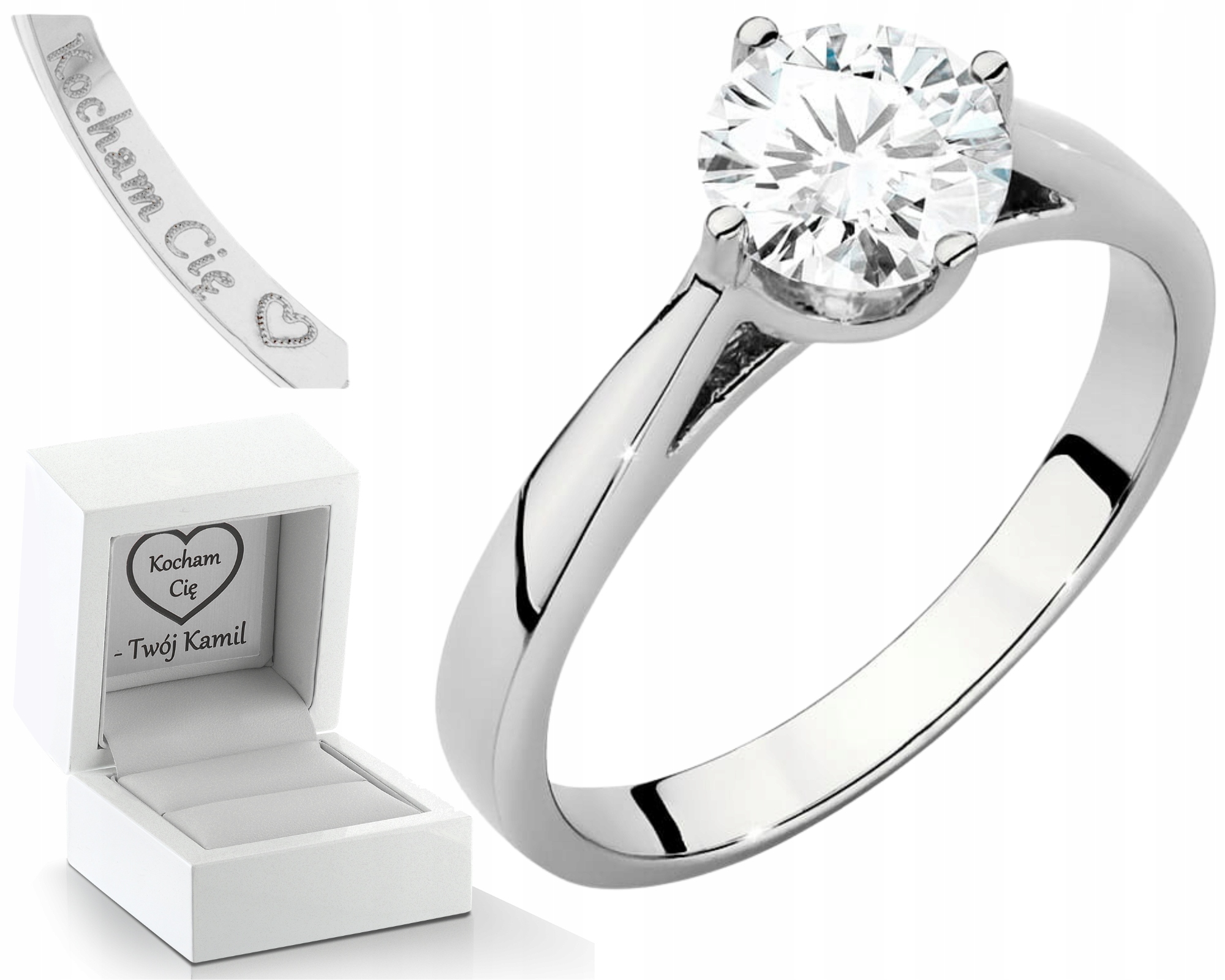 Prstýnek Prsten 14K S Laboratorním Diamantem, Dárek Luxusní Dárek