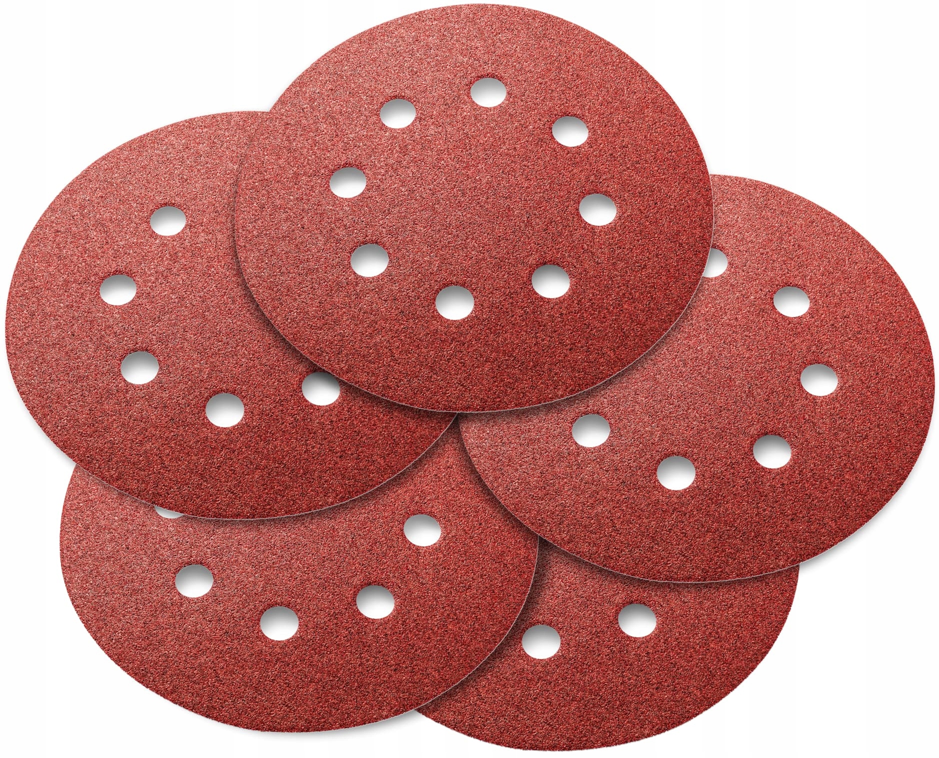 

5X Papier ścierny dysk krążek 125mm 8 otworów P60