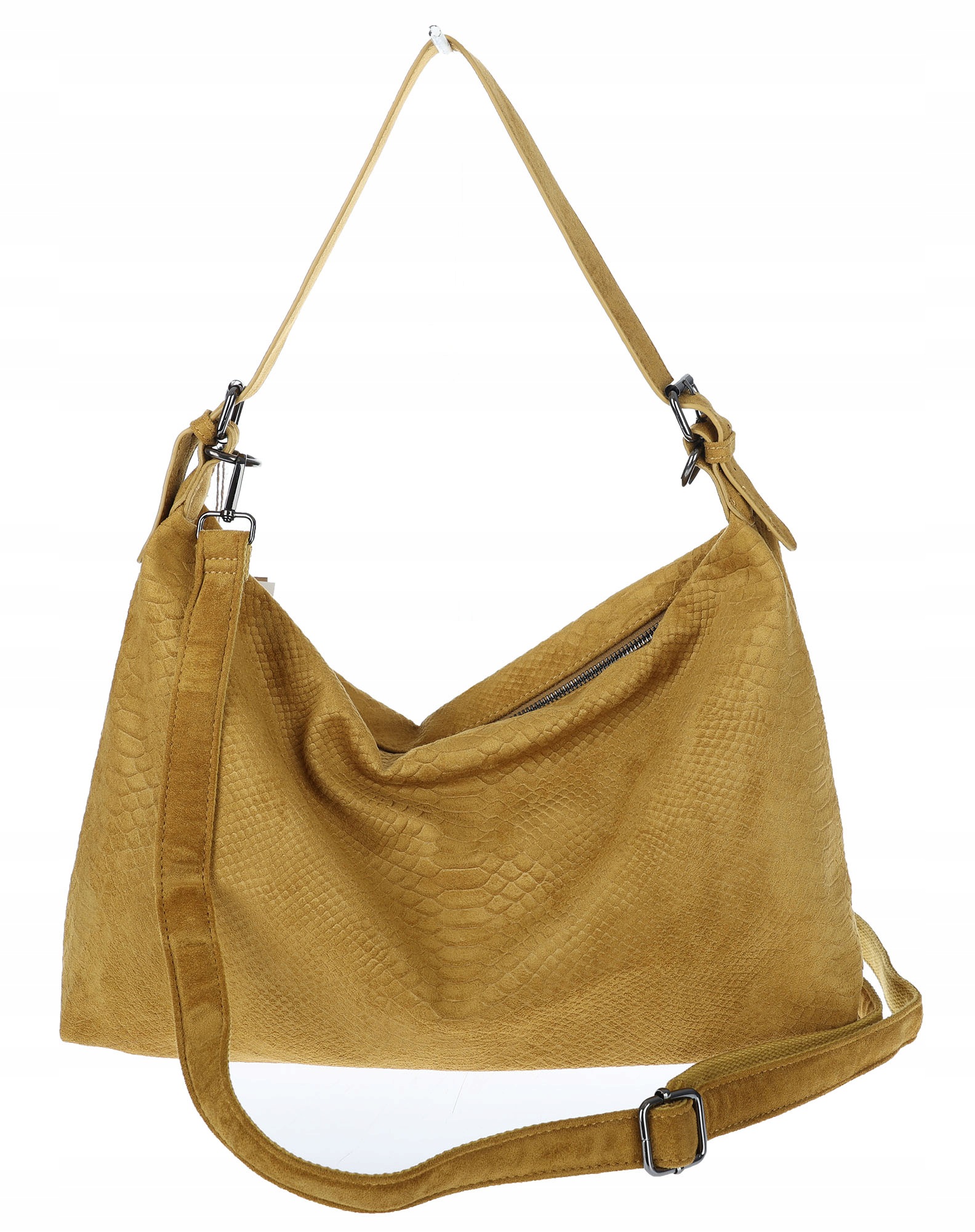 Dámská shopper kabelka přes rameno semišová přes rameno PB4740 Hořčicová