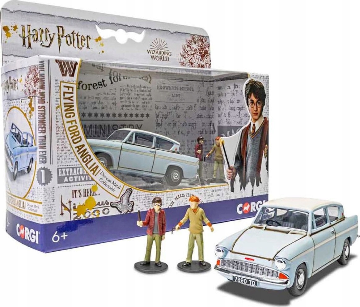 Corgi Harry Potter Začarovaný Ford Anglie s figurkami Harryho a Rona