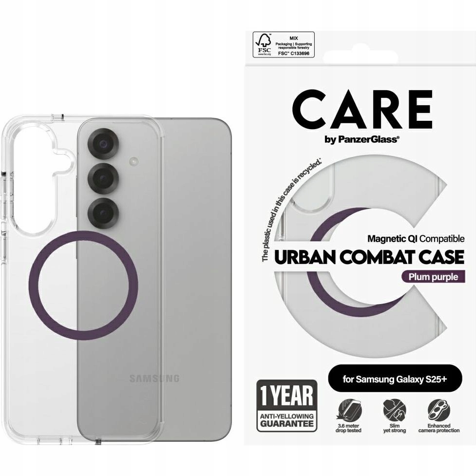 Pouzdro pro Galaxy S25 Plus, MagSafe, PanzerGlass, obal, kryt na zadní kryt