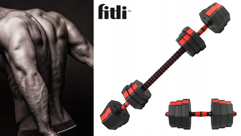 Hantle 2x10kg Bitumiczne Regulowane ZESTAW 20kg Marka Fitli