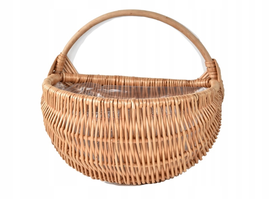 Kosz na kwiaty do powieszenia wiklinowy 22cm FOLIA Wysokość maksymalna 22 cm