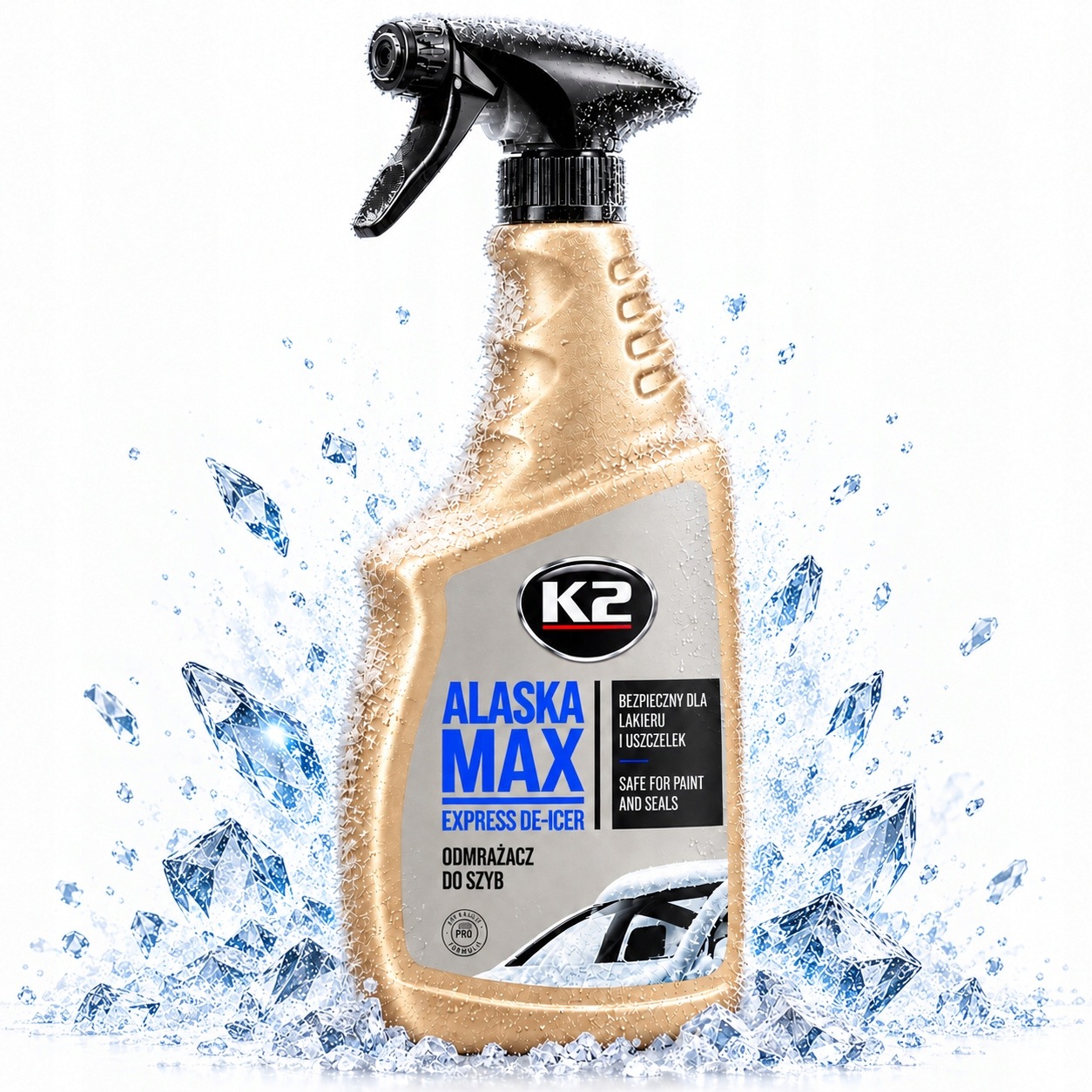Skrobaczka W Płynie K2 Alaska Max Odmrażacz Do Szyb 700 ML Atomizer Na Zimę