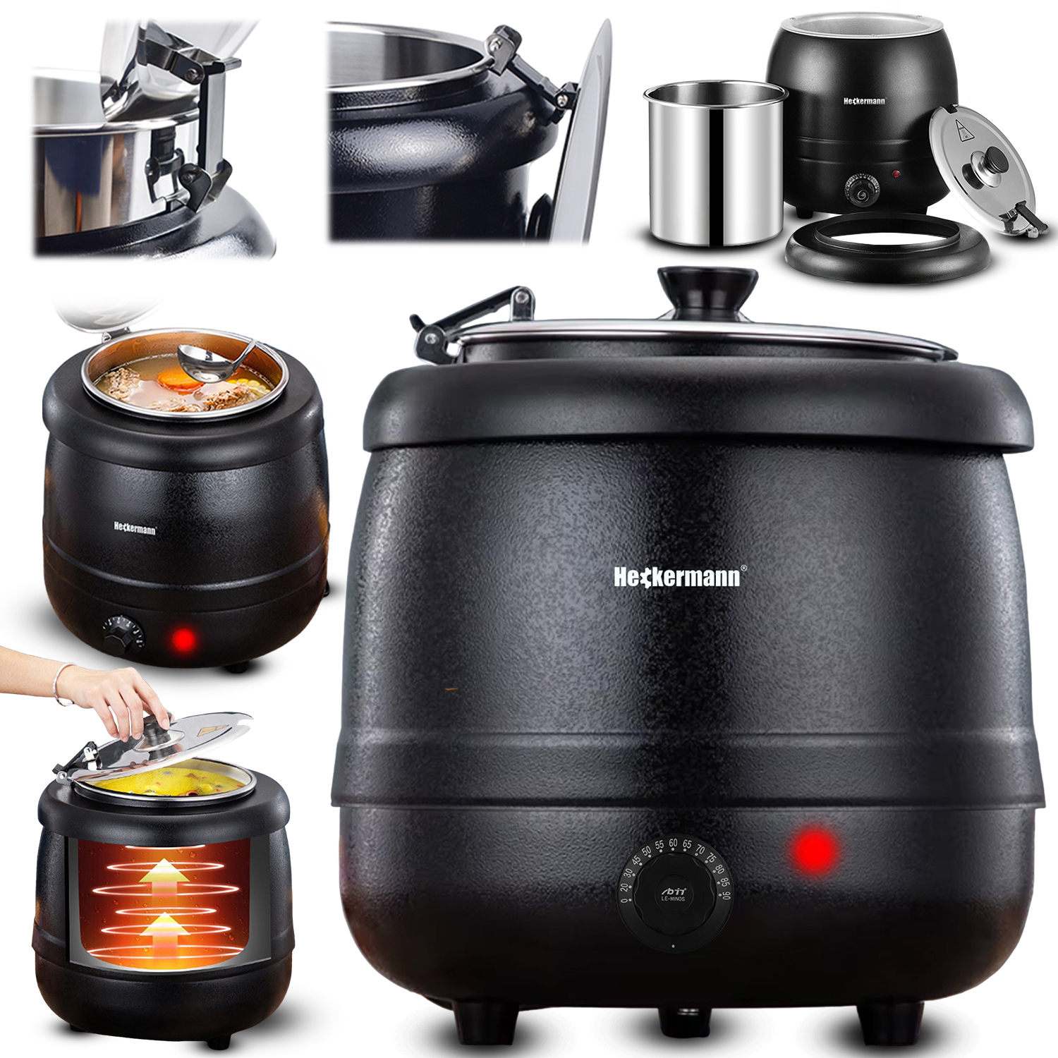 Kotlík Elektrický Ohřívač Na Gulášové Polévky 400 W, Profesionální 10 L