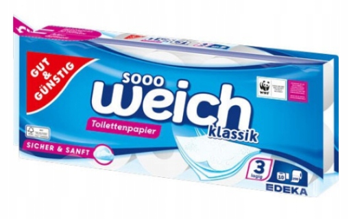 

Papier Toaletowy Sooo Weich Klassik 3WARSTWY Edeka