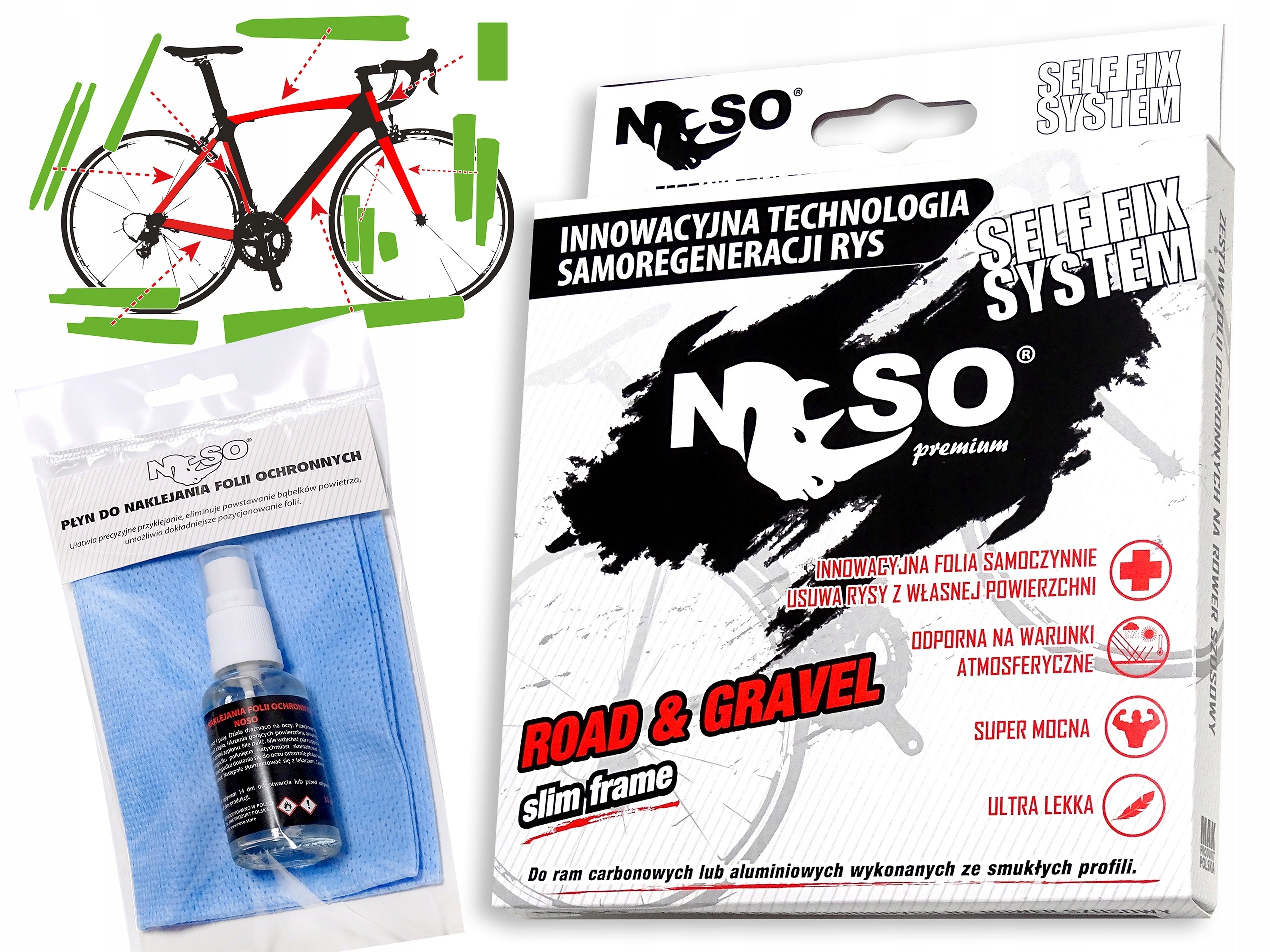 Fólie na Gravel Kolarzówka sada XXL slim|MAT s-reg Pffh Premium