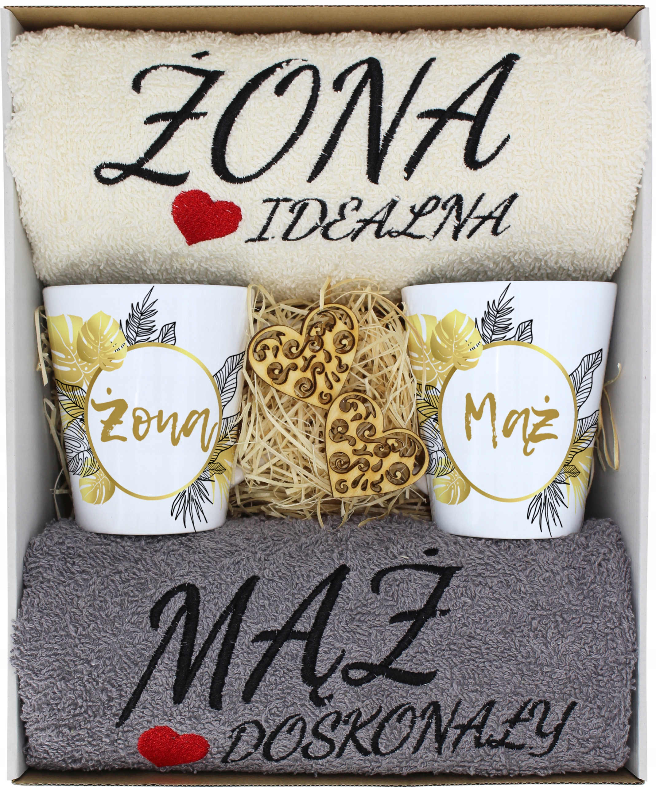 Ślub Żona Mąż Rocznica Ręczniki Kubki