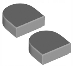 

Lego Płytka Pł 1x1 Półkole J. Szara 24246/6250597