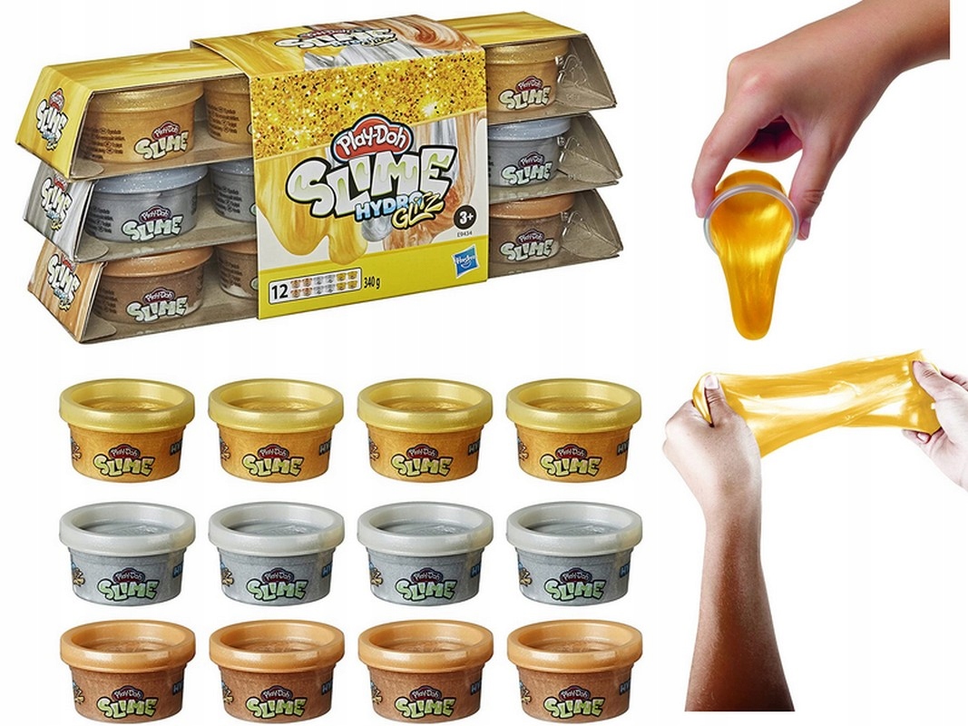 

Play Doh Ciastolina Slime Hydroglitz 12 pak metal