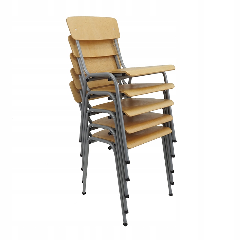 krzesło kolor aluminium do szkoły sali stołówki Marka inna