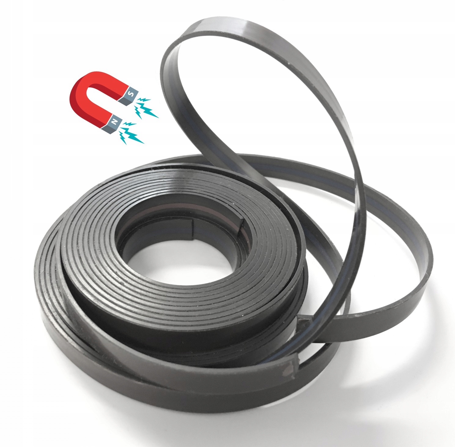 Taśma magnetyczna 1,5x12,7mm 30mb-klej Premium- pasek magnesu Mierzejewski